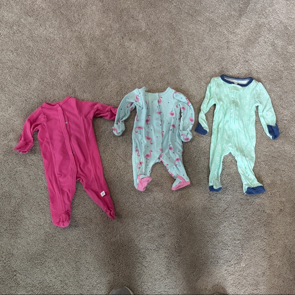 Set of Three Newborn Baby Onesies
